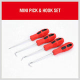 Darrahopens Tools > Other Tools 4Pc Pick Hook Set O Ring Oil Seal Remover Non-Slip Rubber Handle Red Local Stock