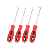 Darrahopens Tools > Other Tools 4Pc Pick Hook Set O Ring Oil Seal Remover Non-Slip Rubber Handle Red Local Stock