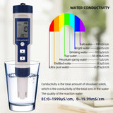 Darrahopens Tools > Other Tools 5-IN-1 Digital Water Quality Tester Waterproof pH TDS EC Temperature Meter Pool