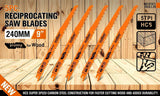 Darrahopens Tools > Other Tools 5Pc 9" / 240mm Reciprocating Saw Blades 5TPI Wood Timber Pruning Tool W/T Case