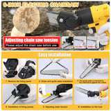 Darrahopens Tools > Other Tools 7in1 Multi-function Rechargeable Li-ion Electric Machine Set Electric Hammer Drill Chainsaw Conversion Tool Set Power Tool Kit