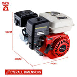 darrahopens Tools > Other Tools Baumr-AG 7HP Petrol Stationary Engine OHV 4-Stroke Horizontal Shaft Replacement Motor