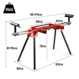 darrahopens Tools > Other Tools Baumr-AG Mitre Saw Stand Universal Adjustable Portable Drop Saw Bench Table
