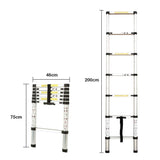darrahopens Tools > Other Tools Bullet 2m Telescopic Aluminium Ladder Alloy Extension Extendable Steps