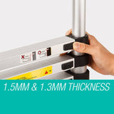darrahopens Tools > Other Tools Bullet 2m Telescopic Aluminium Ladder Alloy Extension Extendable Steps