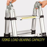 darrahopens Tools > Other Tools Bullet 3.8m Multipurpose Telescopic Folding Ladder Aluminium Alloy Extension