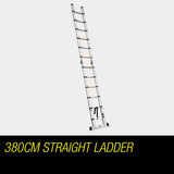 darrahopens Tools > Other Tools Bullet 3.8m Multipurpose Telescopic Folding Ladder Aluminium Alloy Extension