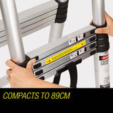 darrahopens Tools > Other Tools Bullet 3.8m Multipurpose Telescopic Folding Ladder Aluminium Alloy Extension