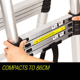 darrahopens Tools > Other Tools Bullet 3.8m Telescopic Aluminium Ladder Alloy Extension Extendable Steps Multi Portable