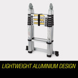 darrahopens Tools > Other Tools Bullet 4.4m Multipurpose Aluminium Telescopic Folding Ladder Alloy Extension Steps