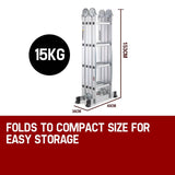 darrahopens Tools > Other Tools Bullet 5.8m Multipurpose Ladder Aluminium Extension Folding Adjustable Step