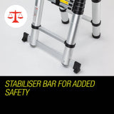 darrahopens Tools > Other Tools Bullet 5m Telescopic Aluminium Multipurpose Ladder Extension Alloy Step