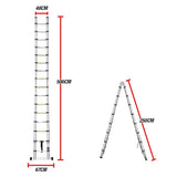 darrahopens Tools > Other Tools Bullet 5m Telescopic Aluminium Multipurpose Ladder Extension Alloy Step