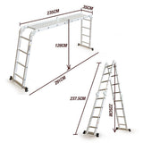 darrahopens Tools > Other Tools BULLET Pro 4.7m Multi-Purpose Ladder Aluminium Extension Folding Adjustable Step