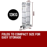 darrahopens Tools > Other Tools BULLET Pro 4.7m Multi-Purpose Ladder Aluminium Extension Folding Adjustable Step