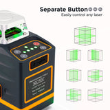 Darrahopens Tools > Other Tools CIGMAN Laser Level Self Leveling 3x360° 3D Green Cross Line for Construction and Picture Hanging, Rechargeable battery, Remote Controller, Magnetic Rotating Stand Included