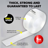 Darrahopens Tools > Other Tools Handy Hardware 12PCE Double Sided Clear Tape Water Heat & Tear Resistant 5m