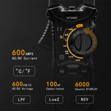 Darrahopens Tools > Other Tools KAIWEETS HT206D Digital Clamp Meter T-RMS 6000 Counts, Multimeter Voltage Tester Auto-ranging, Measures Current Voltage Temperature Capacitance Resistance Diodes Continuity Duty-Cycle (AC/DC Current)