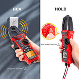 Darrahopens Tools > Other Tools KAIWEETS HT206D Digital Clamp Meter T-RMS 6000 Counts, Multimeter Voltage Tester Auto-ranging, Measures Current Voltage Temperature Capacitance Resistance Diodes Continuity Duty-Cycle (AC/DC Current)