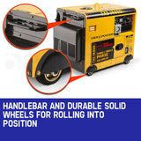Darrahopens Tools > Other Tools Portable Diesel Generator GenPower 7kW Peak Three Single Phase Key Start 13HP 420cc Engine