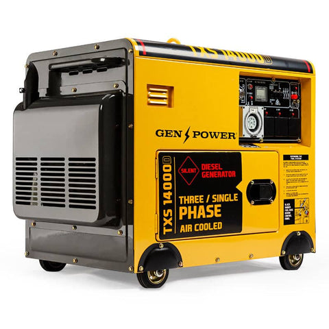 Darrahopens Tools > Other Tools Portable Diesel Generator GenPower 7kW Peak Three Single Phase Key Start 13HP 420cc Engine