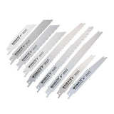 Darrahopens Tools > Other Tools Reciprocating Saw Blade Set 9pc Wood Metal 100/150/228mm 4/6/9” 3/5/6/8/18/24TPI