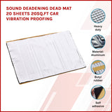 darrahopens Tools > Other Tools Sound Deadening Dead Mat 20 Sheets 20sq.ft Car Vibration Proofing