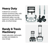 darrahopens Tools > Other Tools Stair Climbing Trolley 6 Wheels Aluminium Folding Hand Cart Climb Steps