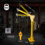 darrahopens Tools > Other Tools T-REX 800kg Electric Hoist Winch Crane 12V 360 Degree Engine Car Truck Lift