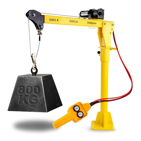 darrahopens Tools > Other Tools T-REX 800kg Electric Hoist Winch Crane 12V 360 Degree Engine Car Truck Lift
