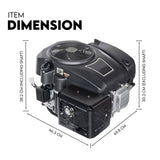 Darrahopens Tools > Power Tools 16HP Vertical Shaft Lawn Mower Engine Petrol 4 Stroke Ride on Motor
