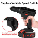 Darrahopens Tools > Power Tools 48V BRUSHLESS HEAVY DUTY CORDLESS DRILL IMPACT DRIVER KIT HAMMER +2 BATTERY Box