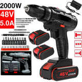 Darrahopens Tools > Power Tools 48V BRUSHLESS HEAVY DUTY CORDLESS DRILL IMPACT DRIVER KIT HAMMER +2 BATTERY Box