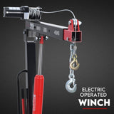Darrahopens Tools > Power Tools 900kg Swivel Hydraulic Crane Hoist 12V Electric Jack