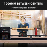 Darrahopens Tools > Power Tools BAUMR-AG 1000 x 350mm Wood Lathe Turning Machine, 370W S1 Motor, 4 Speed