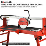 Darrahopens Tools > Power Tools BAUMR-AG 1500W Electric Tile Saw Cutter with 300mm (12") Blade, 920mm Cutting Length, Side Extension Table
