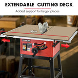 Darrahopens Tools > Power Tools Baumr-AG 2000W 254mm Corded Table Saw with Stand, Extendable, Laser Guide