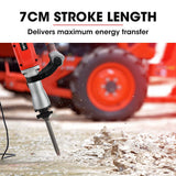 Darrahopens Tools > Power Tools Baumr-AG 2200W Pro-Grade Electric Demolition Jackhammer, with 3 Bonus Chisels, Carry Case