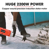 Darrahopens Tools > Power Tools Baumr-AG 2200W Pro-Grade Electric Demolition Jackhammer, with 3 Bonus Chisels, Carry Case