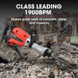 Darrahopens Tools > Power Tools Baumr-AG 2400W Pro-Grade Electric Demolition Jackhammer, with 3 Bonus Chisels, Carry Case