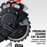 Darrahopens Tools > Power Tools BAUMR-AG 254mm Sliding Compound dual Mitre Drop Saw and Adjustable Stand Combo