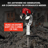 Darrahopens Tools > Power Tools Baumr-AG 4 Stroke Petrol Jackhammer, with 2 Chisels, Carry Bag