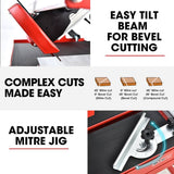 Darrahopens Tools > Power Tools BAUMR-AG 800W Electric Tile Saw Cutter with 200mm (8") Blade, 620mm Cutting Length