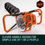 darrahopens Tools > Power Tools Baumr-AG Post Hole Digger 62CC Posthole Earth Auger Fence Borer Petrol Drill Bit