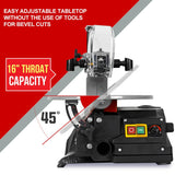 darrahopens Tools > Power Tools Baumr-AG SS16 16 120W Variable Speed Scroll Saw Tool Electric Dual Lamps
