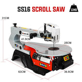 darrahopens Tools > Power Tools Baumr-AG SS16 16 120W Variable Speed Scroll Saw Tool Electric Dual Lamps
