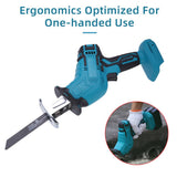 Darrahopens Tools > Power Tools Blue Cordless Electric Reciprocating Saw Cutter with Blades without battery