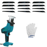 Darrahopens Tools > Power Tools Blue Cordless Electric Reciprocating Saw Cutter with Blades without battery