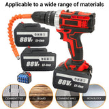Darrahopens Tools > Power Tools Cordless Drill w/2 Battery Heavy Duty Impact Driver Kit Brushless Hammer Set 88V