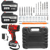 Darrahopens Tools > Power Tools Cordless Drill w/2 Battery Heavy Duty Impact Driver Kit Brushless Hammer Set 88V